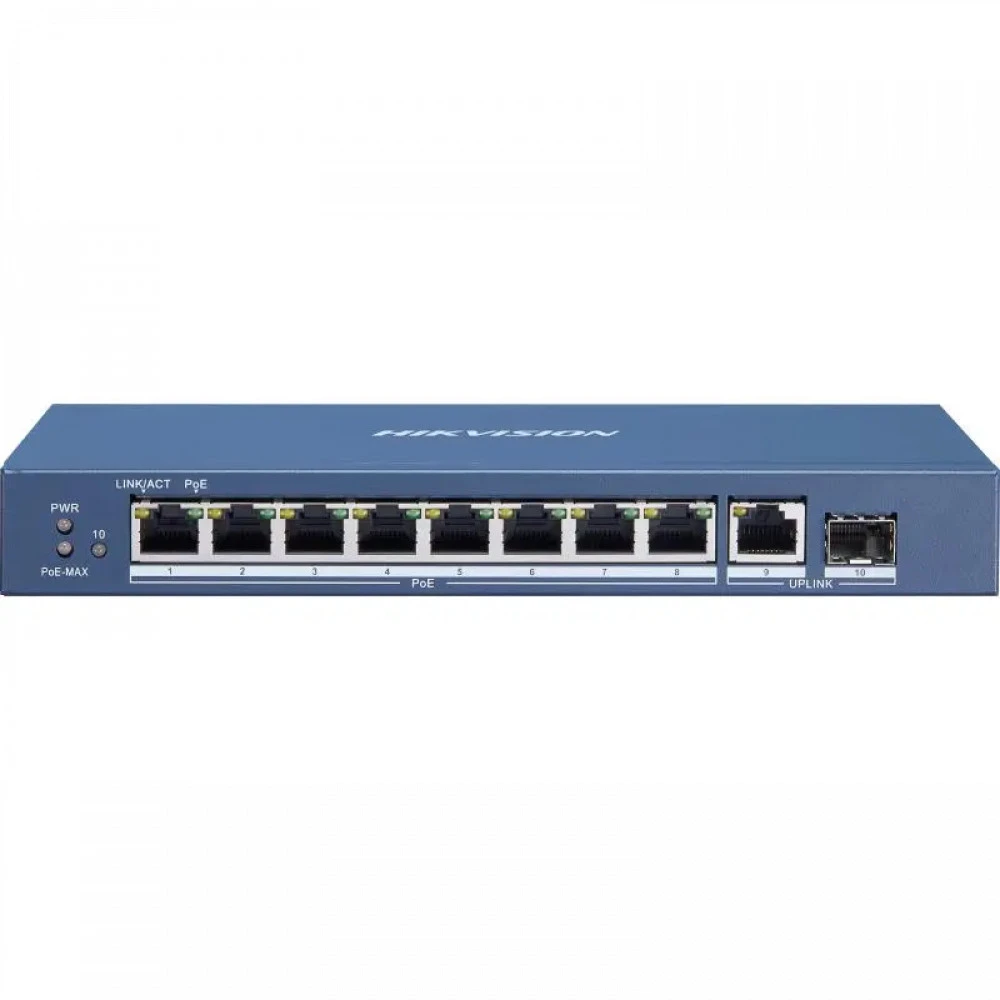 Коммутатор Hikvision DS-3E0510P-E/M 1000 Base-TX (1000 мбит/с), 1 SFP порт