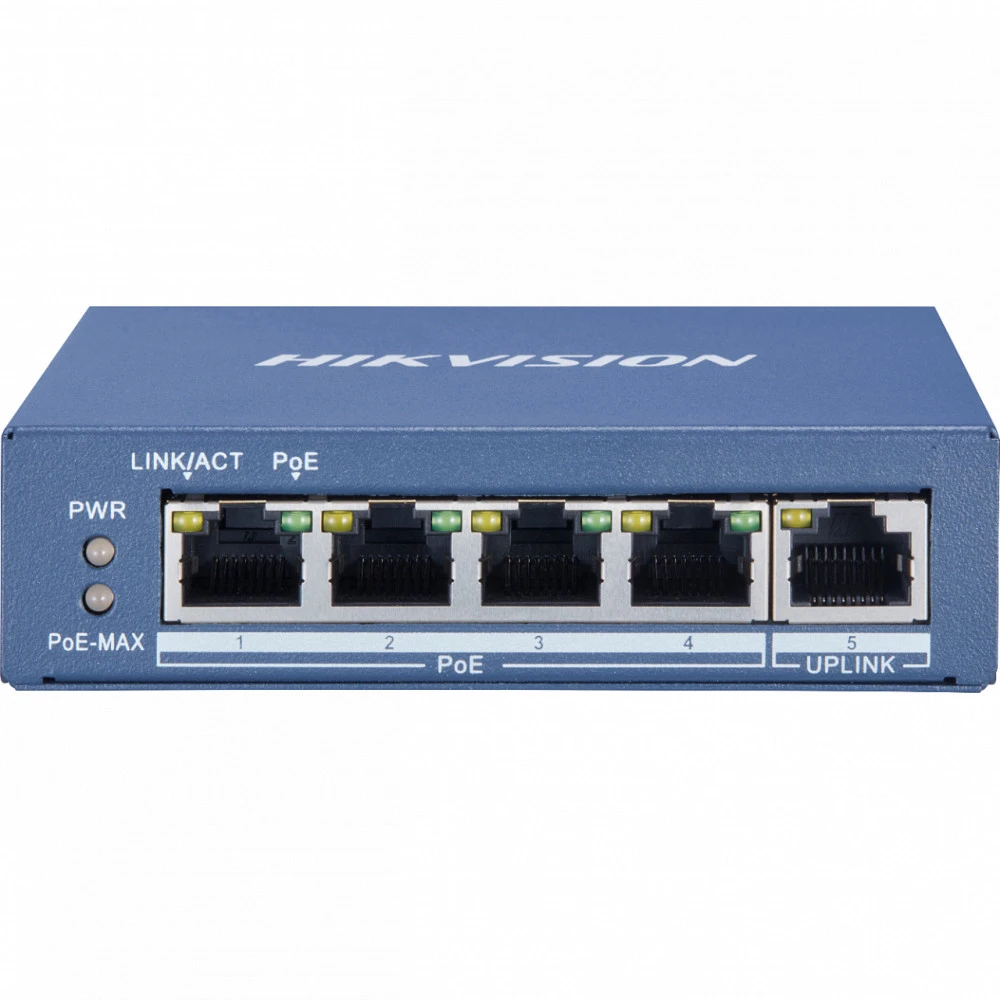 Коммутатор Hikvision DS-3E0505P-E/M 1000 Base-TX (1000 мбит/с)