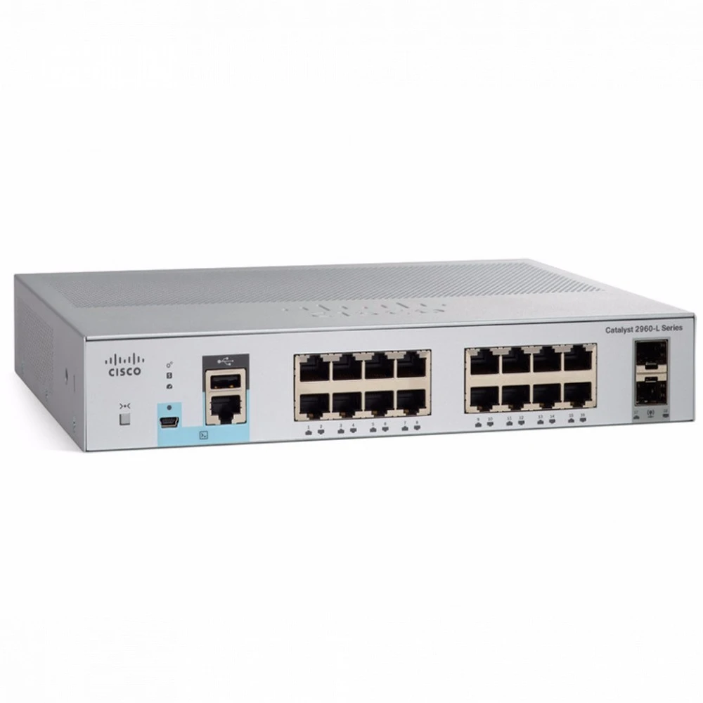 Коммутатор Cisco Catalyst 2960L 16PS-LL WS-C2960L-16PS-LL 1000 Base-TX (1000 мбит/с), 2 SFP порта