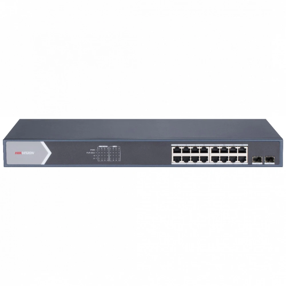 Коммутатор Hikvision DS-3E0518P-E/M 1000 Base-TX (1000 мбит/с), 2 SFP порта