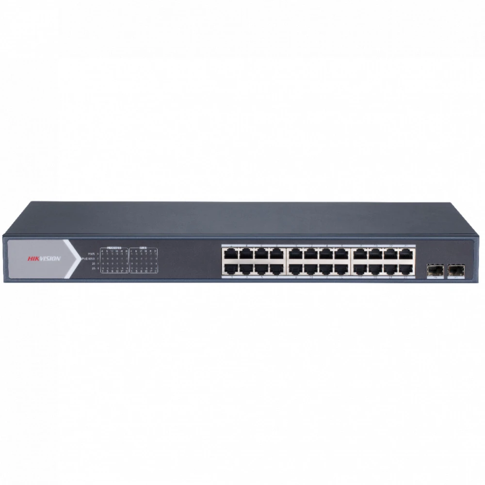 Коммутатор Hikvision DS-3E0526P-E/M 1000 Base-TX (1000 мбит/с), 2 SFP порта