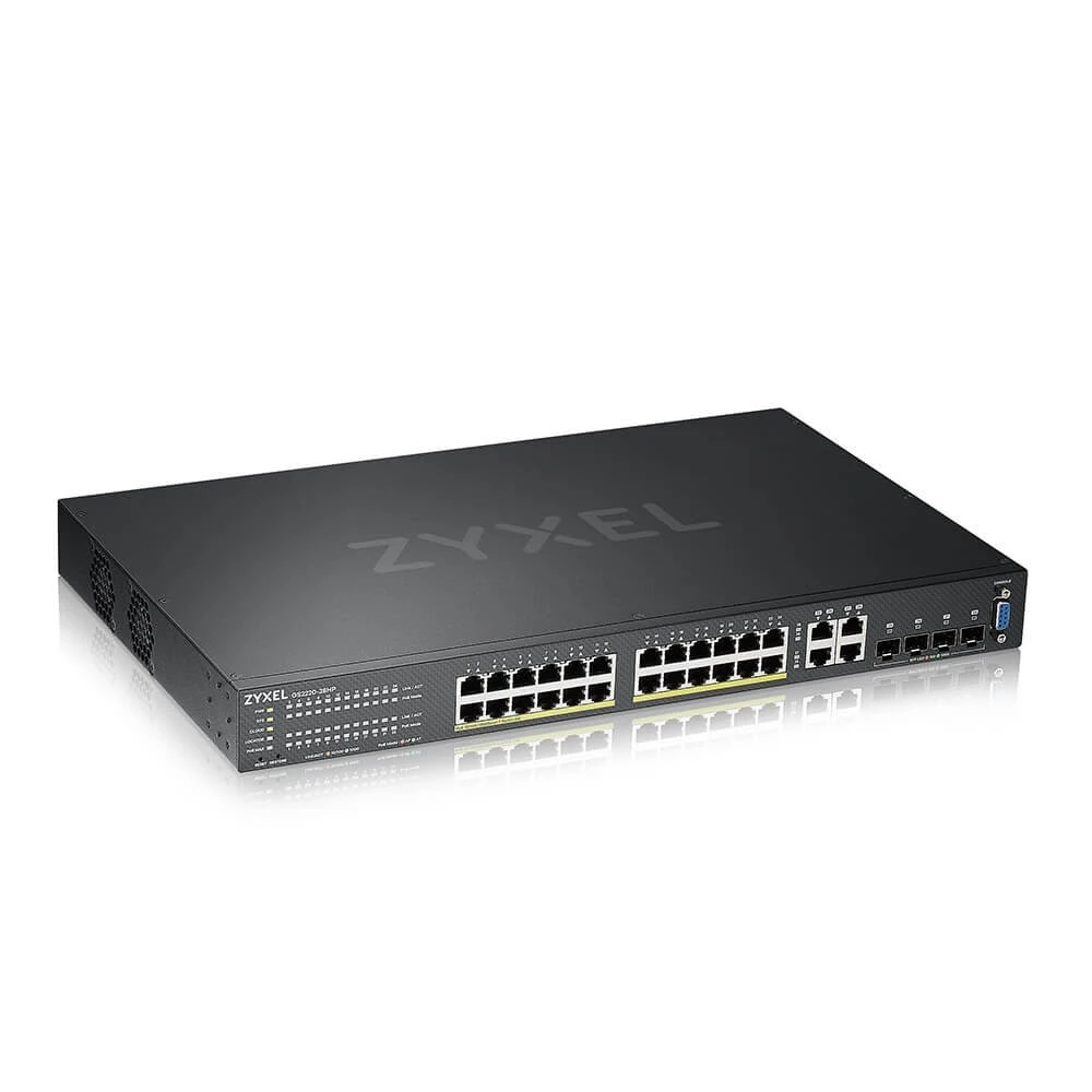 Коммутатор Zyxel GS2220-28HP-EU0101F 1000 Base-TX (1000 мбит/с), 4 SFP порта
