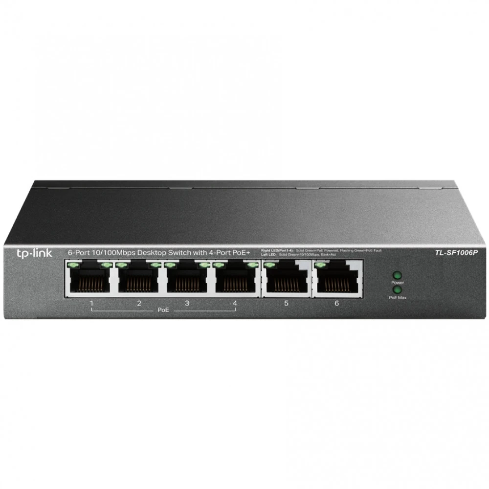 Коммутатор TP-Link (SOHO) TL-SF1006P 100 Base-TX (100 мбит/с)