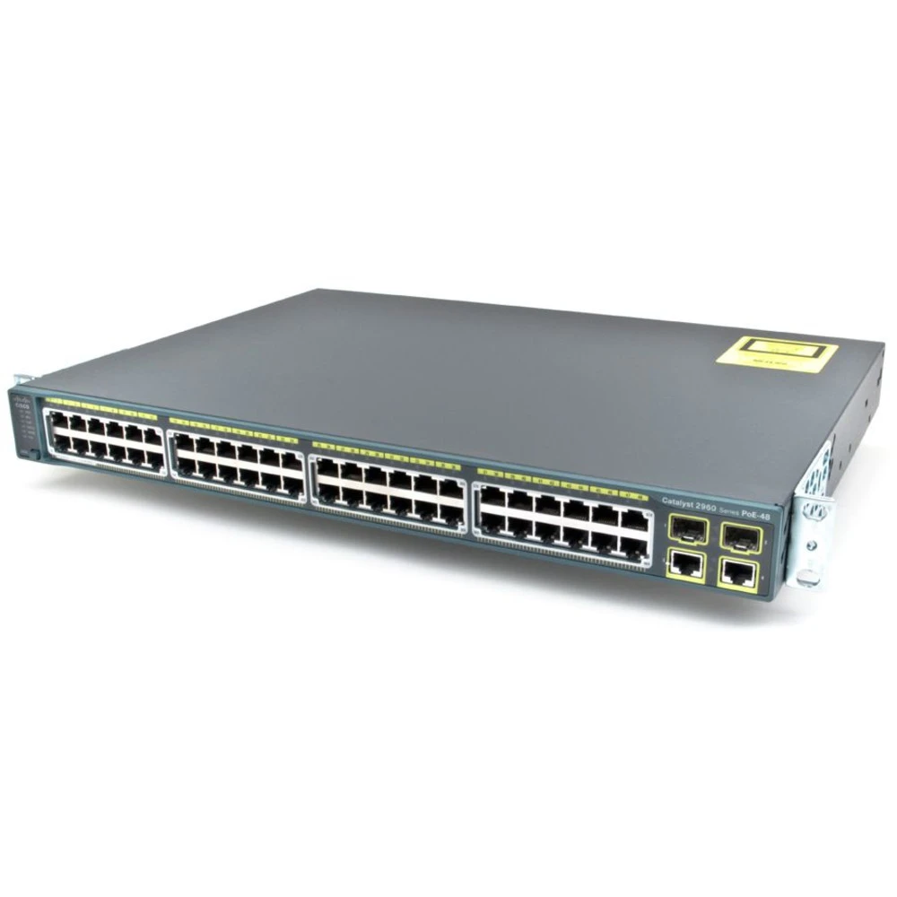 Коммутатор Cisco Catalyst 2960 WS-C2960-48PST-L 100 Base-TX (100 мбит/с), 2 SFP порта