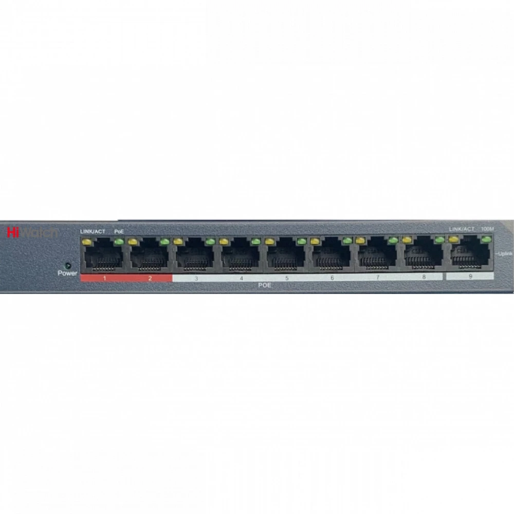 Коммутатор Hikvision DS-S908P(B) 100 Base-TX (100 мбит/с)