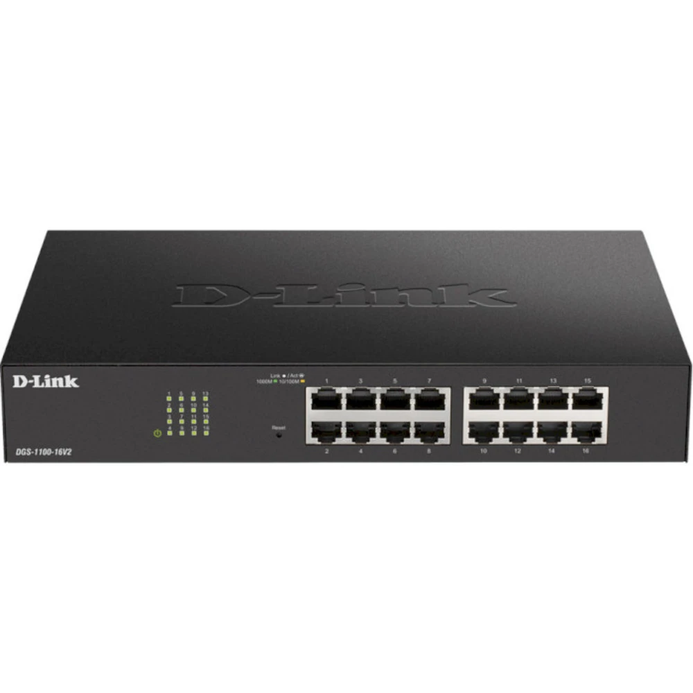 Коммутатор D-link DGS-1100-16V2/A1A 1000 Base-TX (1000 мбит/с)