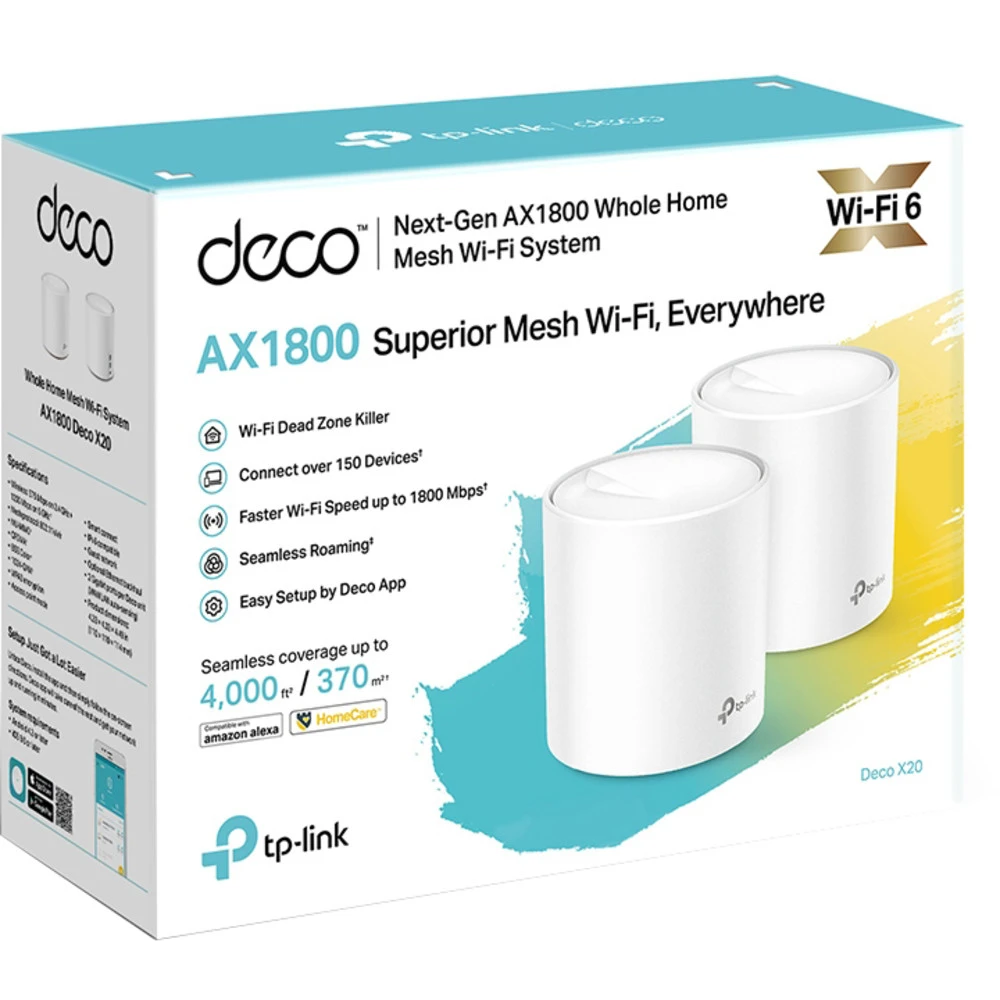 Маршрутизатор для дома TP-Link DECO X20(2-PACK)