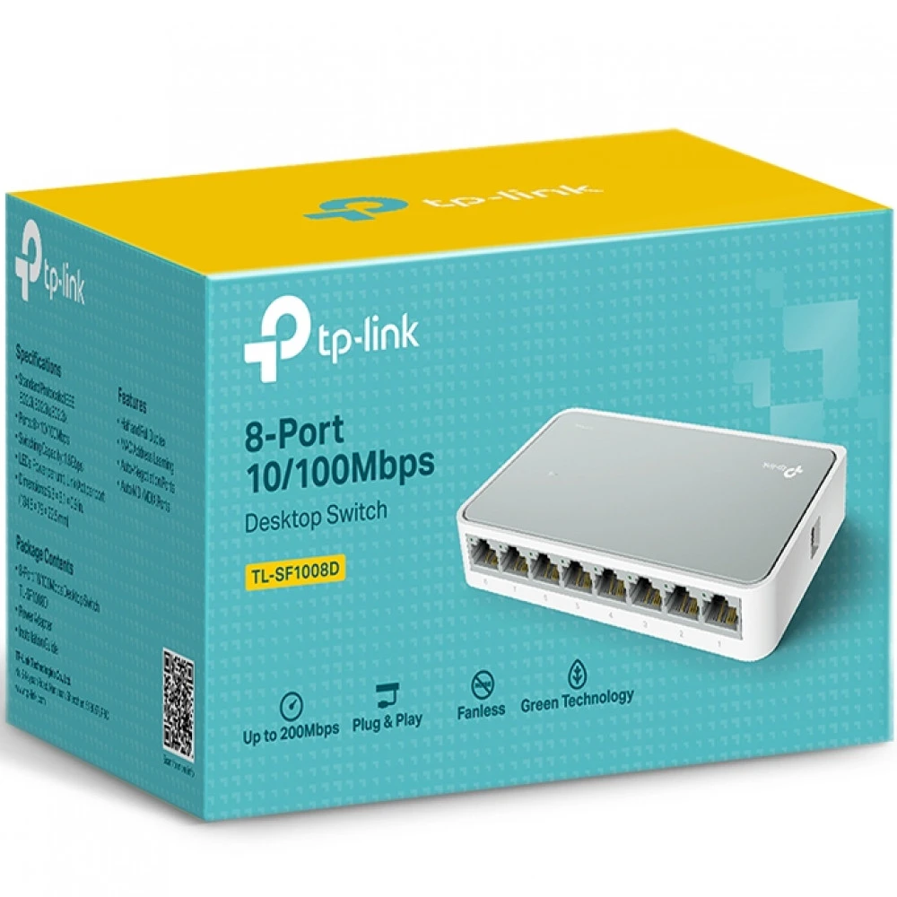 Коммутатор TP-Link TL-SF1008D 100 Base-TX (100 мбит/с)