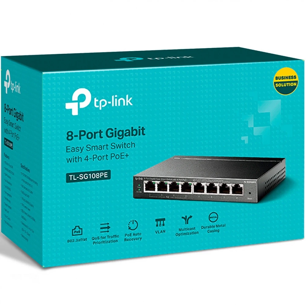 Коммутатор TP-Link TL-SG108PE 1000 Base-TX (1000 мбит/с)