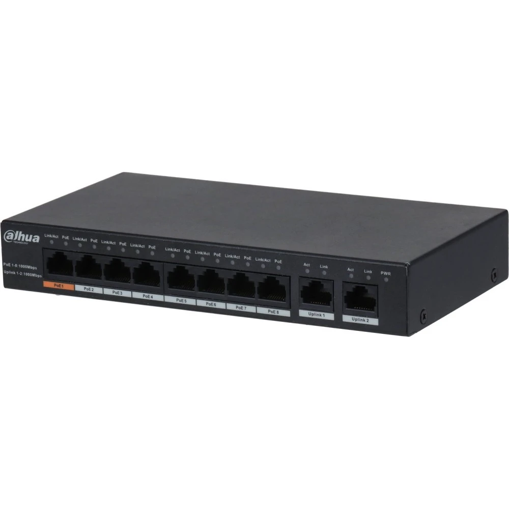 Коммутатор Dahua DH-PFS3010-8GT-96 1000 Base-TX (1000 мбит/с)