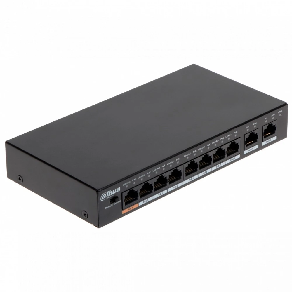 Коммутатор Dahua DH-PFS3010-8GT-96 1000 Base-TX (1000 мбит/с)