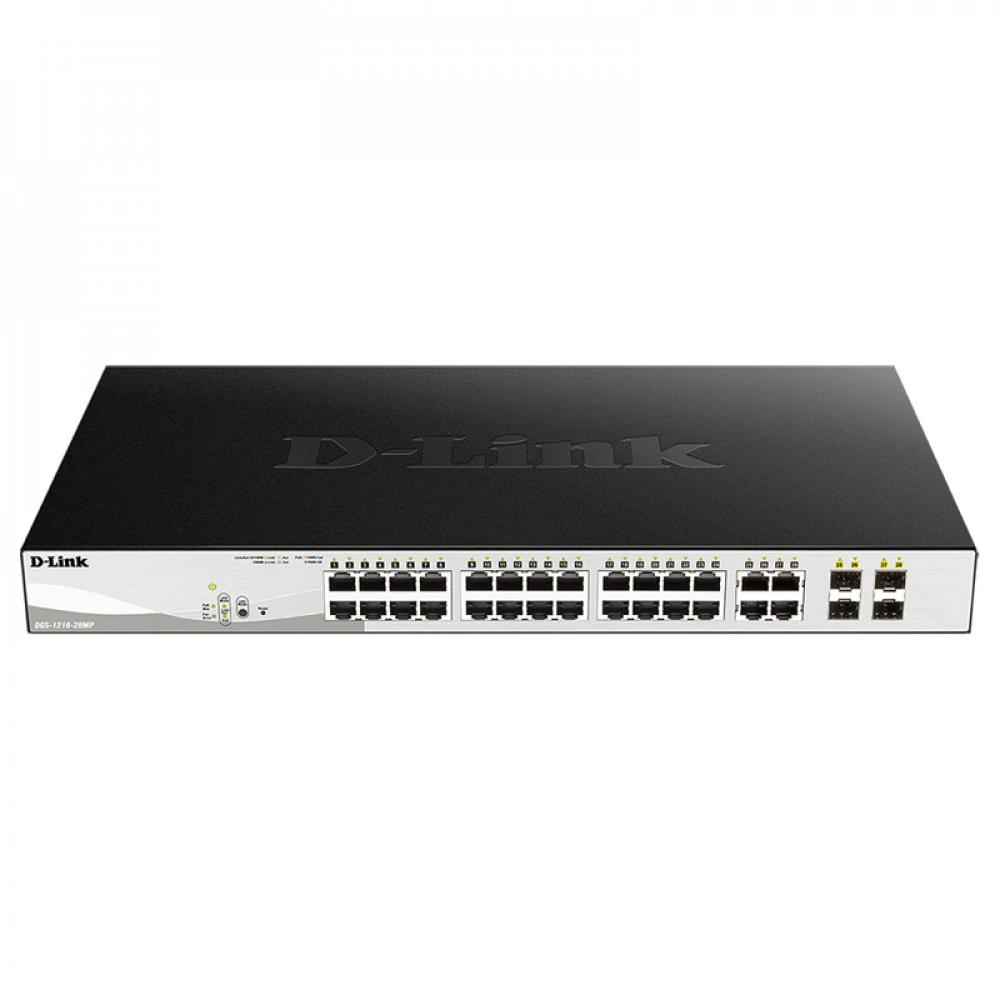 Коммутатор D-link DGS-1210-28MP/F2A 1000 Base-TX (1000 мбит/с), 4 SFP порта
