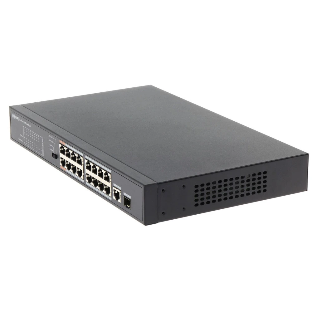 Коммутатор Dahua DH-PFS3117-16ET-135 100 Base-TX (100 мбит/с), 1 SFP порт