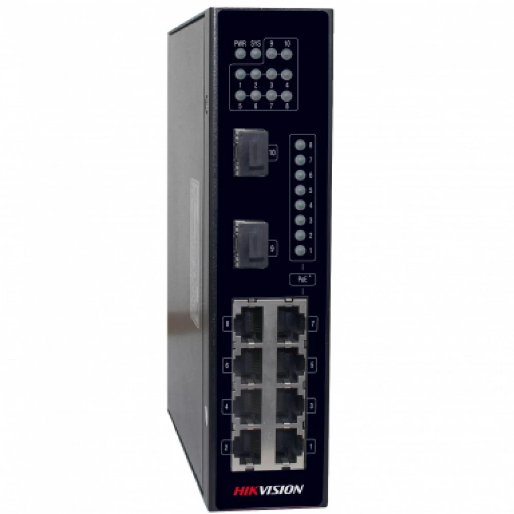 Коммутатор Hikvision DS-3T0310P 100 Base-TX (100 мбит/с), 2 SFP порта