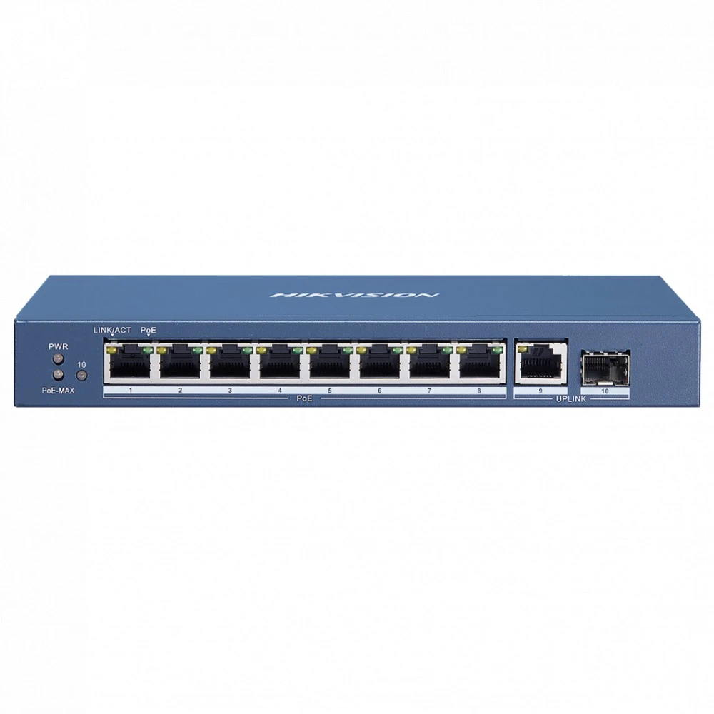 Коммутатор Hikvision DS-3E0510P-E 1000 Base-TX (1000 мбит/с), 1 SFP порт