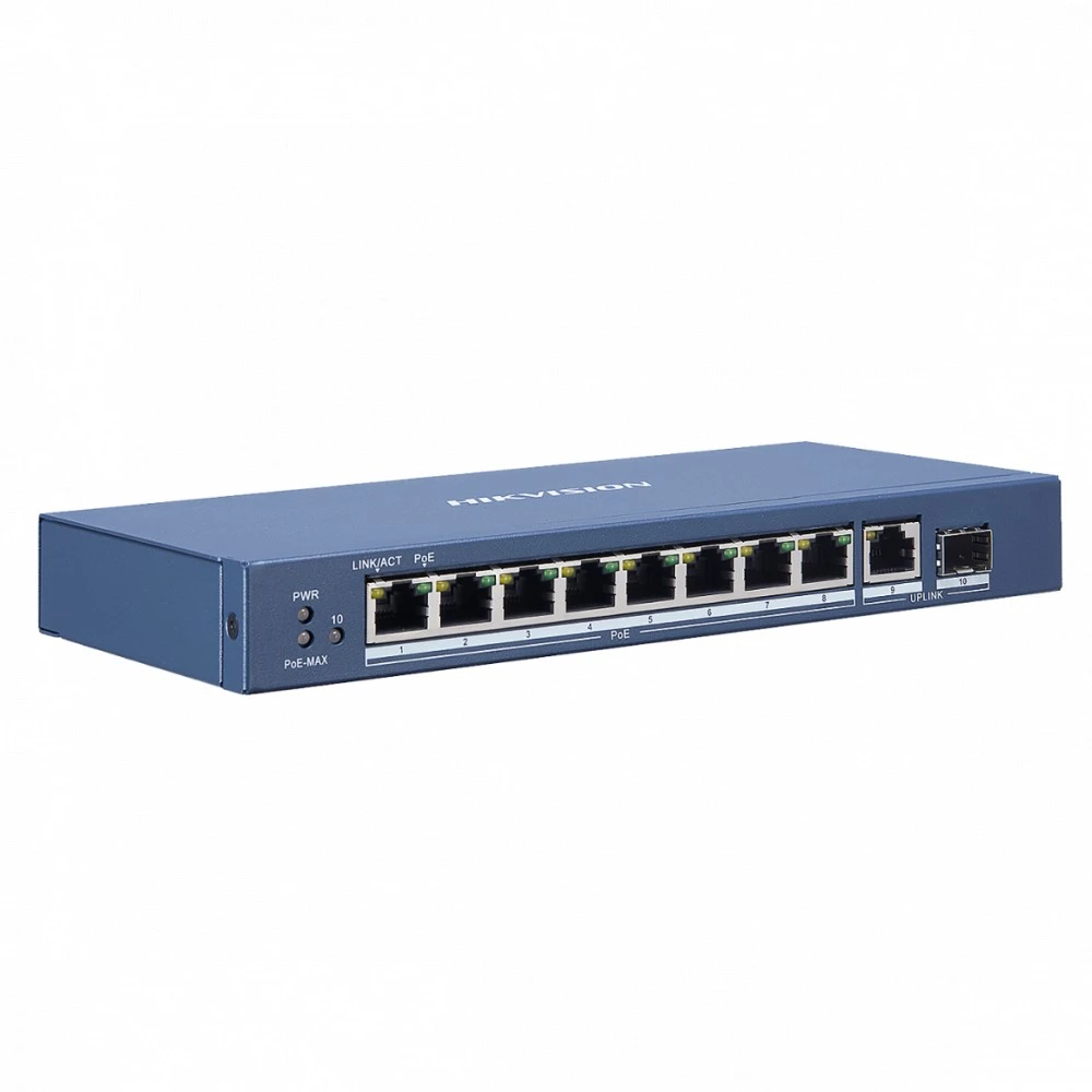 Коммутатор Hikvision DS-3E0510P-E 1000 Base-TX (1000 мбит/с), 1 SFP порт