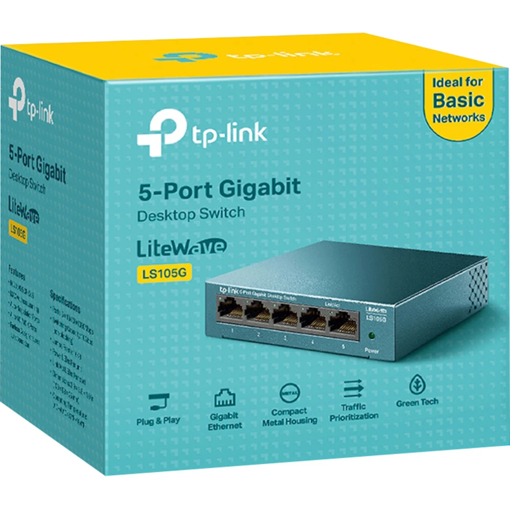 Коммутатор TP-Link TL-LS105G LS105G(UN) 1000 Base-TX (1000 мбит/с)