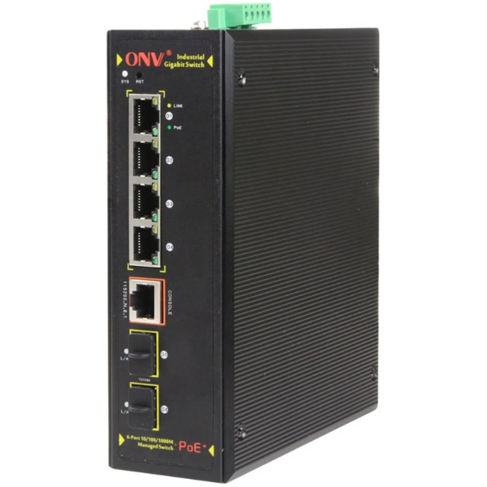 Коммутатор ONV IPS33064PFM 1000 Base-TX (1000 мбит/с), 2 SFP порта