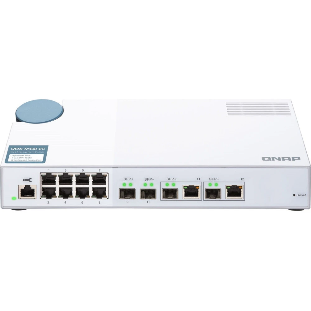 Коммутатор Qnap QSW-M408-2C 1000 Base-TX (1000 мбит/с), 2 SFP порта