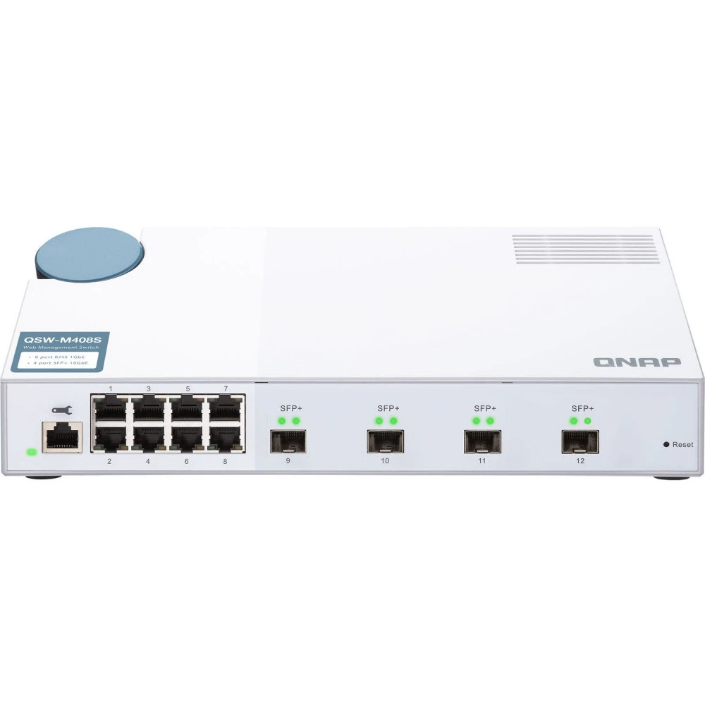 Коммутатор Qnap QSW-M408S 1000 Base-TX (1000 мбит/с), 4 SFP порта