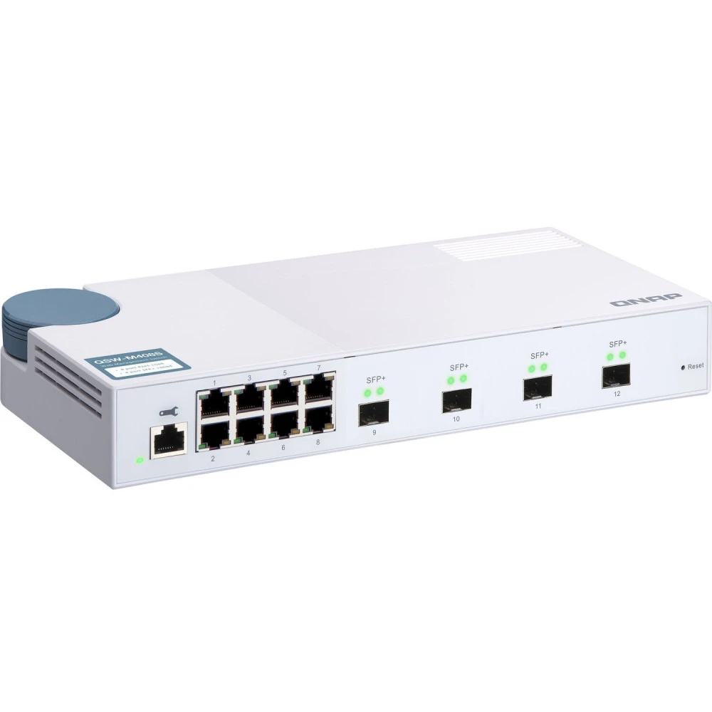 Коммутатор Qnap QSW-M408S 1000 Base-TX (1000 мбит/с), 4 SFP порта
