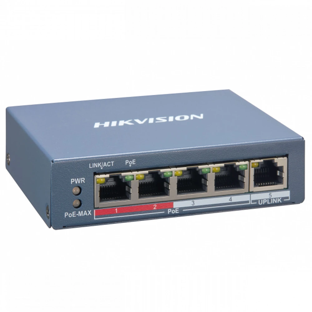 Коммутатор Hikvision DS-3E1105P-EI 100 Base-TX (100 мбит/с)