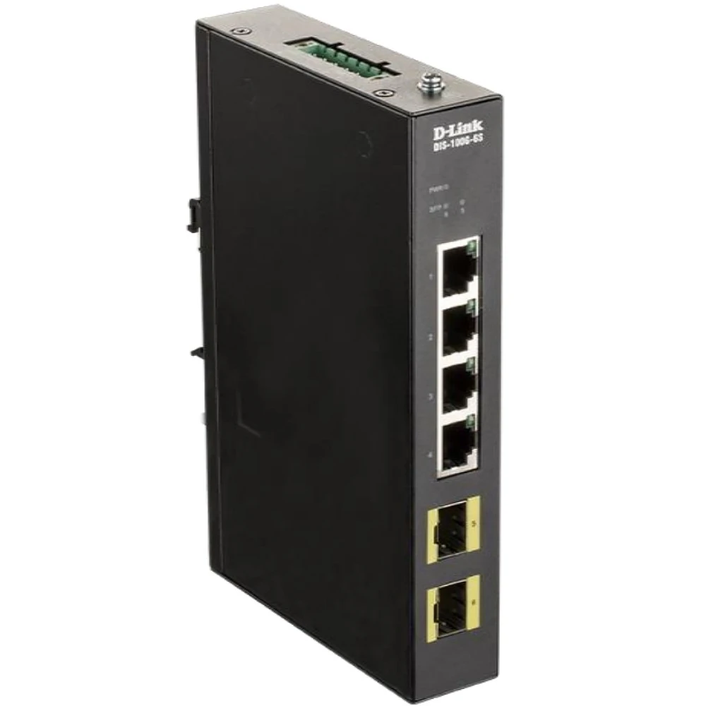 Коммутатор D-link DIS-100G-6S DIS-100G-6S/A1A 1000 Base-TX (1000 мбит/с), 2 SFP порта