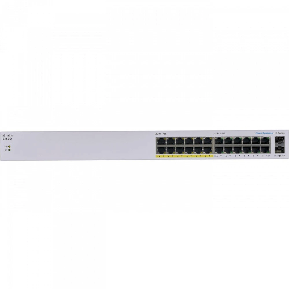Коммутатор Cisco CBS110-24PP-EU 1000 Base-TX (1000 мбит/с), 2 SFP порта