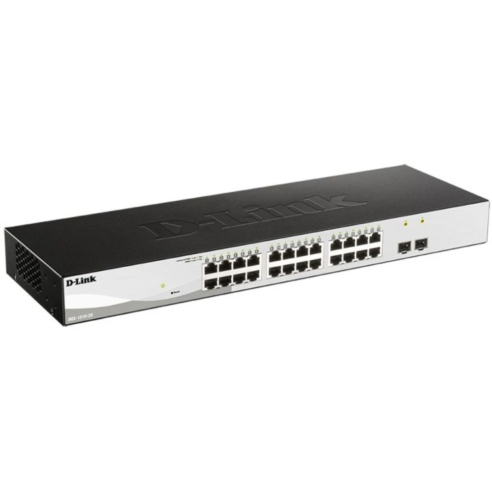 Коммутатор D-link DGS-1210-26/F 1000 Base-TX (1000 мбит/с), 2 SFP порта
