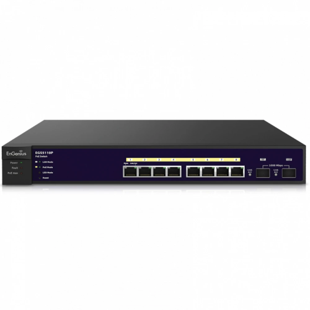 Коммутатор EnGenius EGS5110P 1000 Base-TX (1000 мбит/с), 2 SFP порта