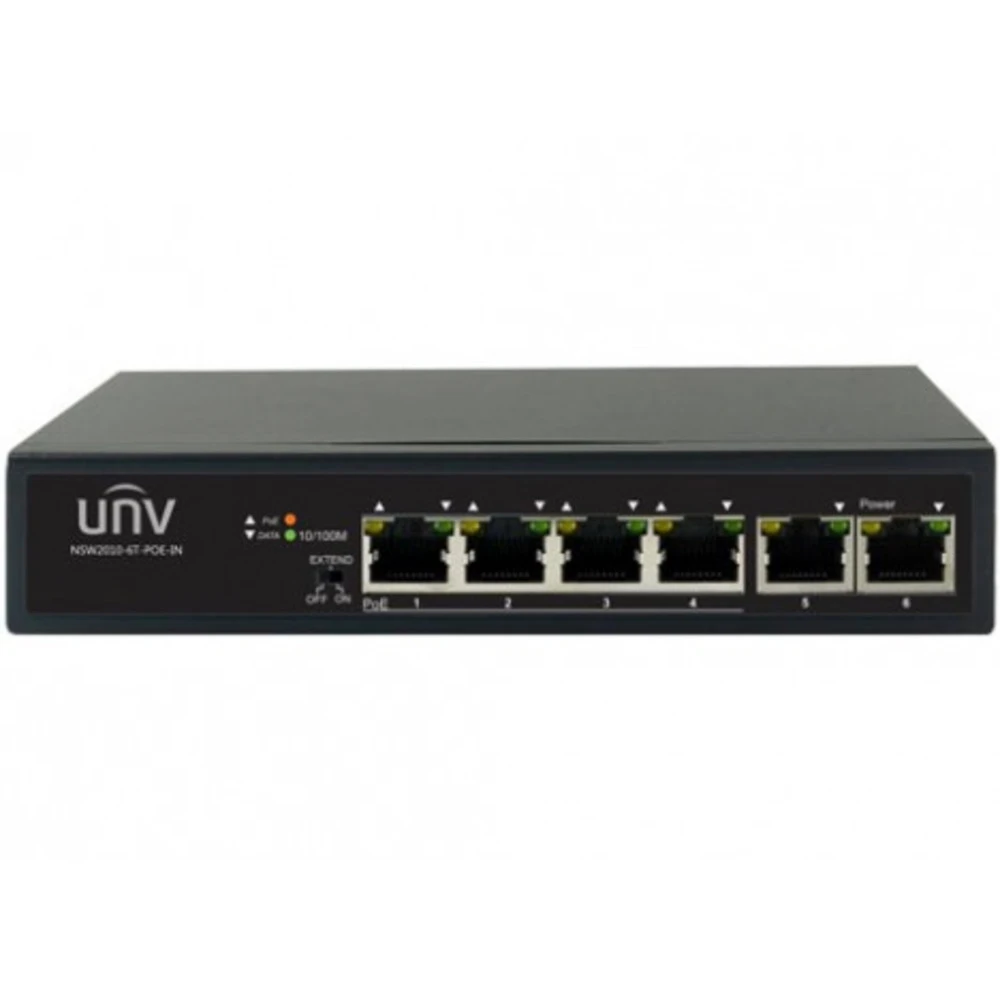 Коммутатор UNV NSW2010-6T-POE-IN 100 Base-TX (100 мбит/с)