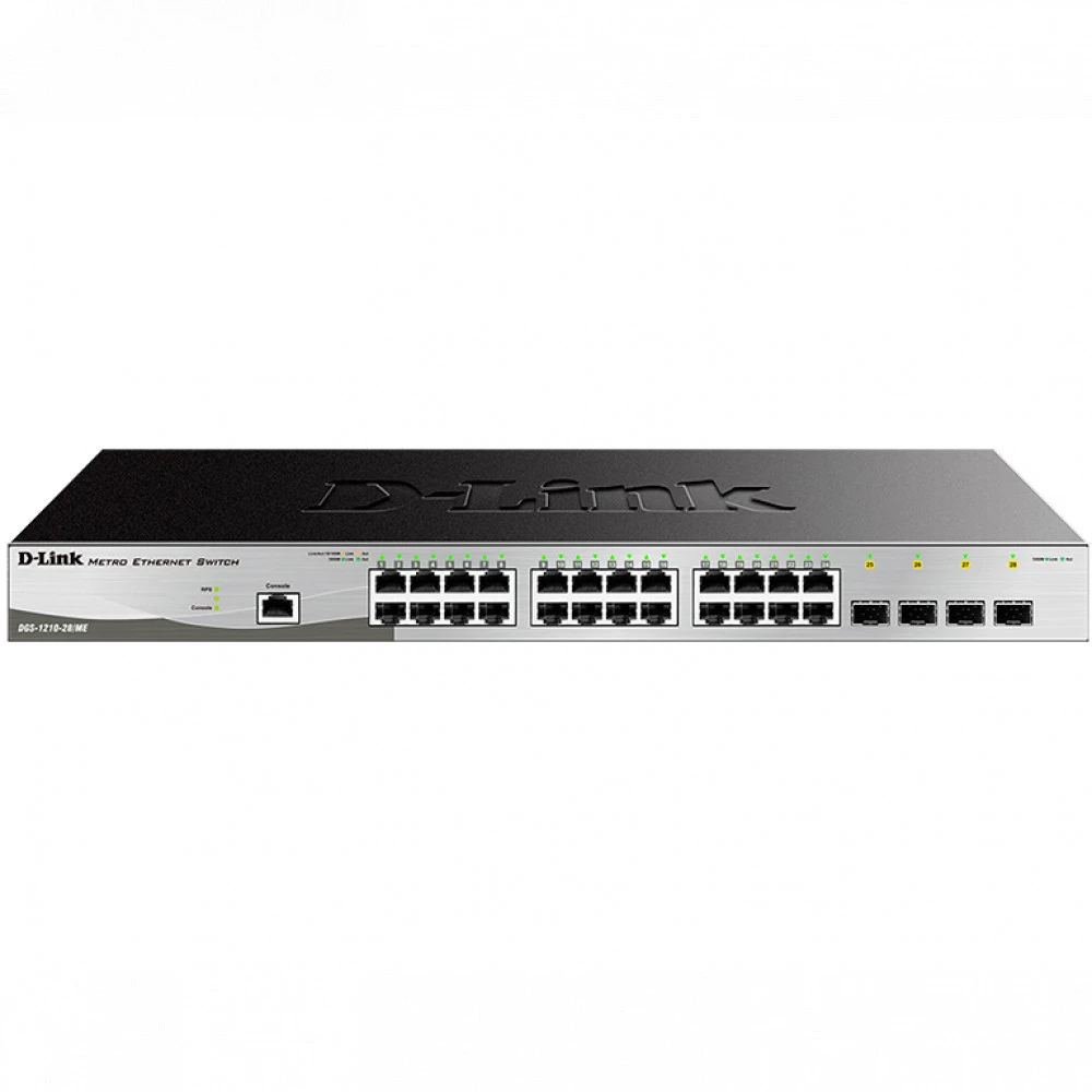 Коммутатор D-link DGS-1210-28/ME/B2A 1000 Base-T (1000 мбит/с), 4 SFP порта
