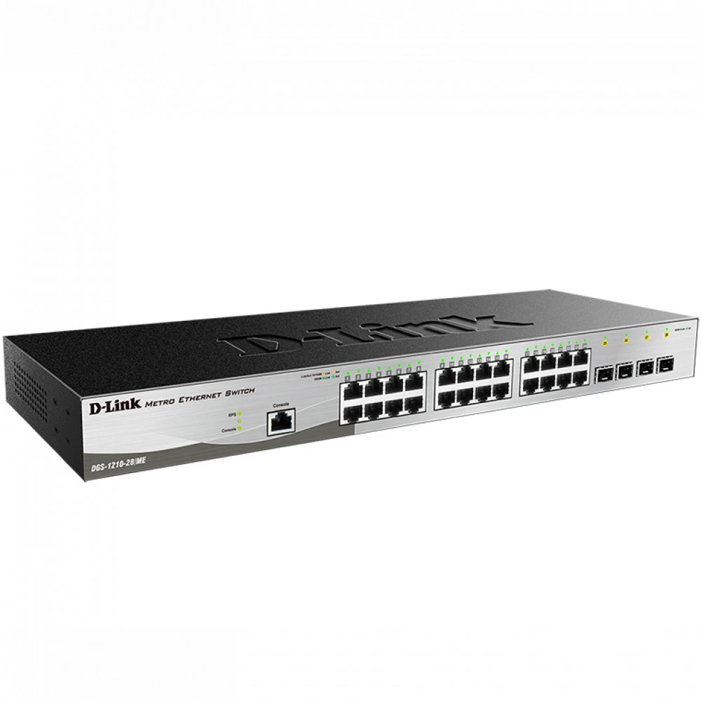 Коммутатор D-link DGS-1210-28/ME/B2A 1000 Base-T (1000 мбит/с), 4 SFP порта