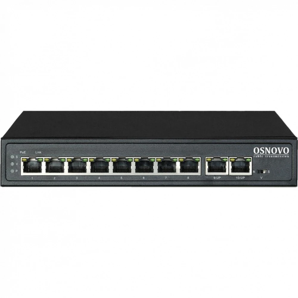 Коммутатор OSNOVO PoE коммутатор SW-20820(120W) 100 Base-TX (100 мбит/с)