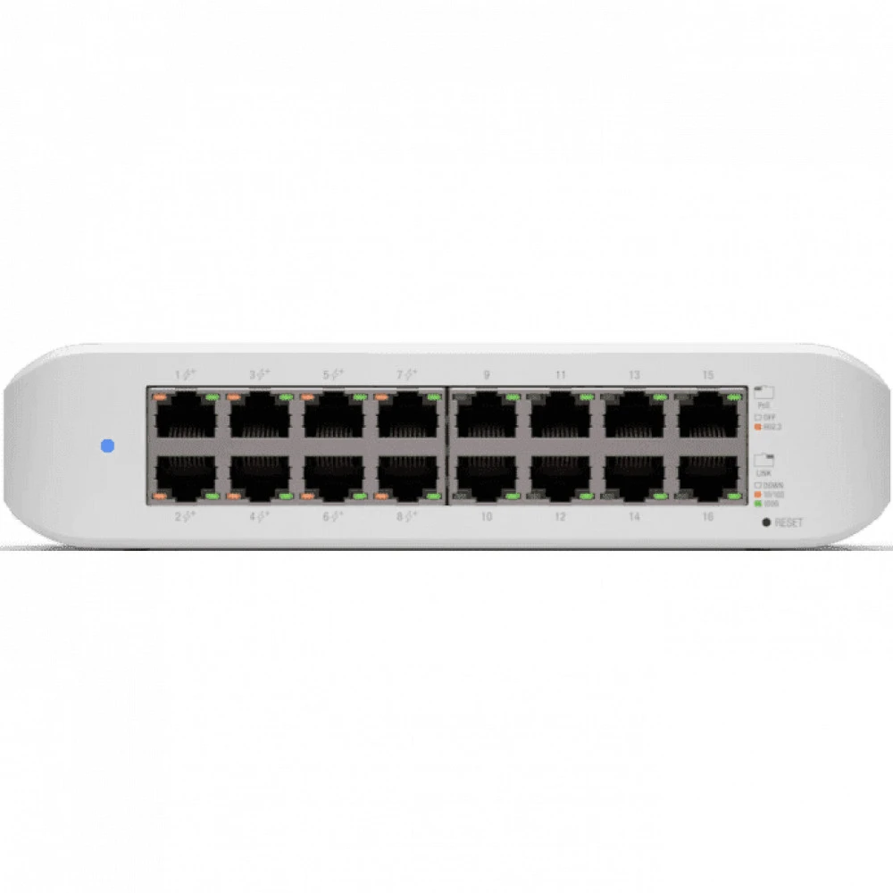 Коммутатор Ubiquiti USW-Lite-16-POE USW-Lite-16-POE-EU 1000 Base-TX (1000 мбит/с)
