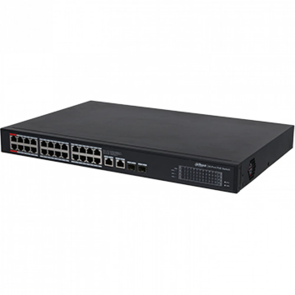 Коммутатор Dahua DH-PFS3228-24GT-240 1000 Base-TX (1000 мбит/с), 2 SFP порта