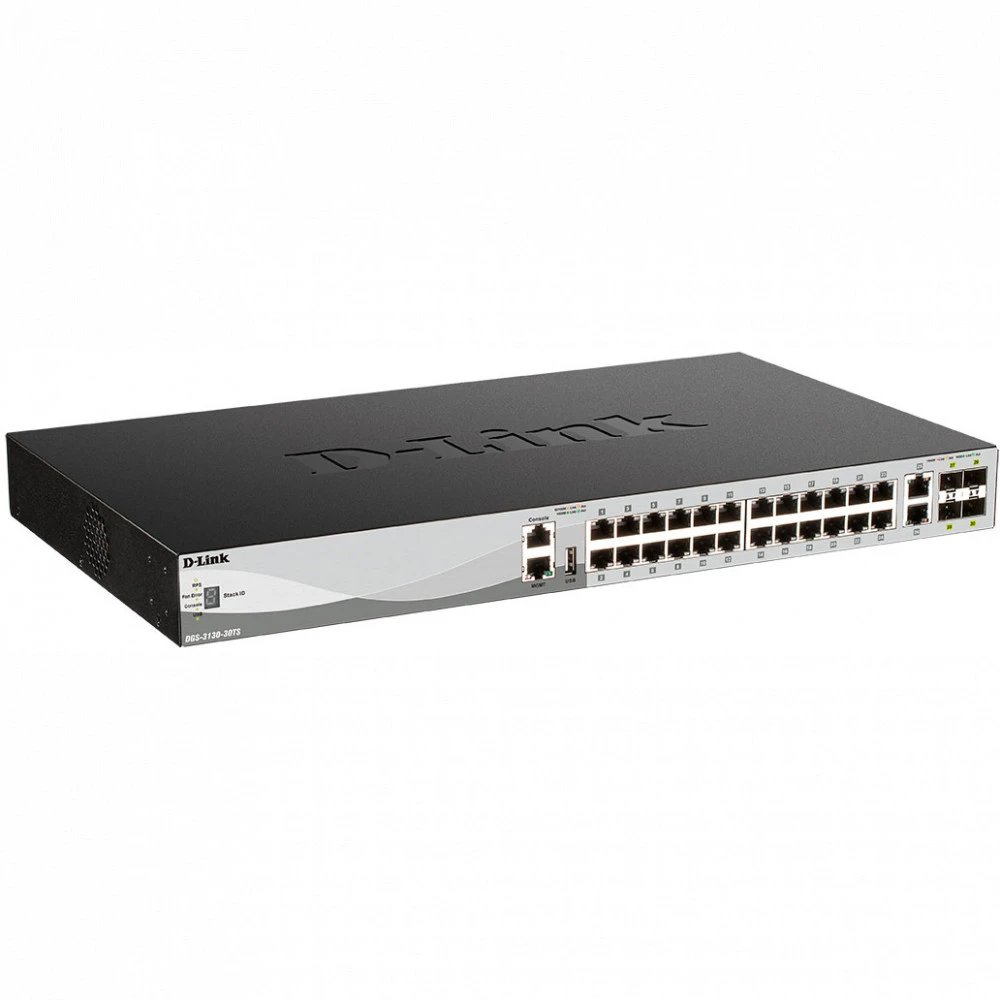 Коммутатор D-link DGS-3130-30TS/B1A 1000 Base-TX (1000 мбит/с), 4 SFP порта
