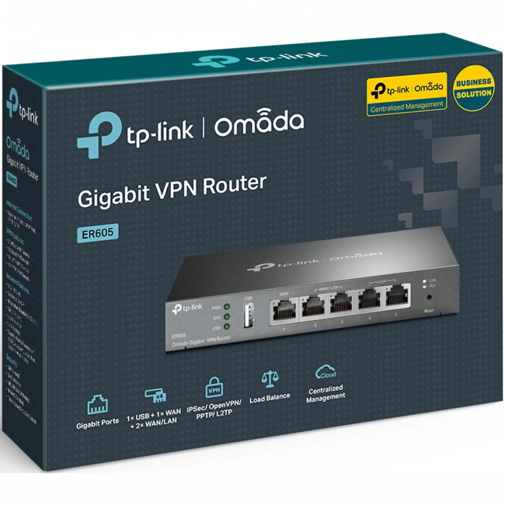 Маршрутизатор TP-Link TL-ER605 10/100/1000 Base-TX (1000 мбит/с)