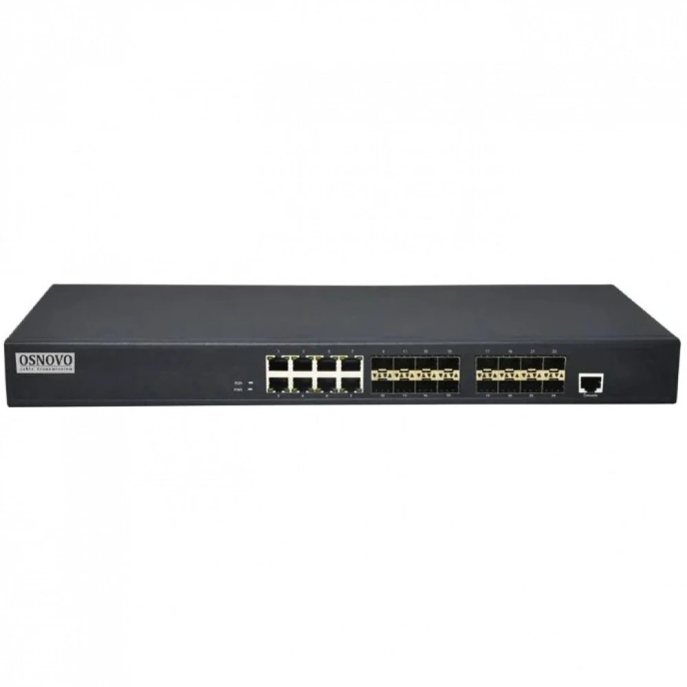 Коммутатор OSNOVO Управляемый (L2+) гигабитный коммутатор SW-70818/L2 1000 Base-TX (1000 мбит/с)