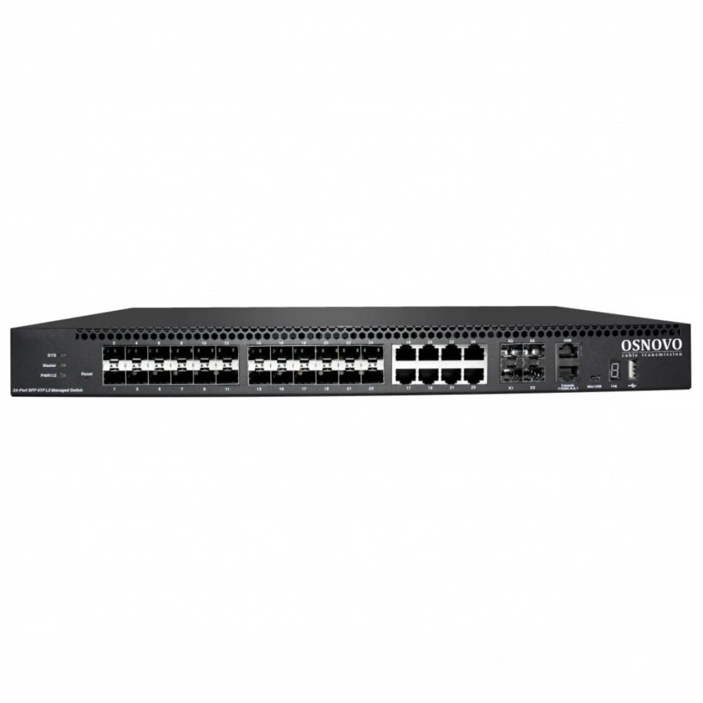 Коммутатор OSNOVO Управляемый (L3) гигабитный коммутатор SW-32G4X-1L 1000 Base-TX (1000 мбит/с), 16 SFP портов
