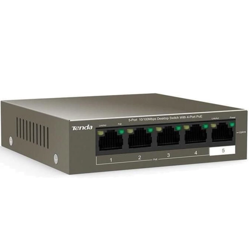 Коммутатор TENDA TEF1105P-4-38W 100 Base-TX (100 мбит/с)