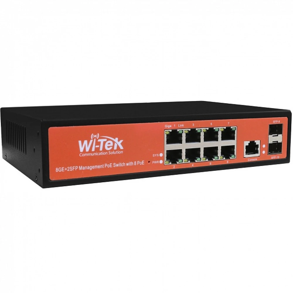 Коммутатор Wi-Tek WI-PMS310GF-Alien 1000 Base-TX (1000 мбит/с), 2 SFP порта