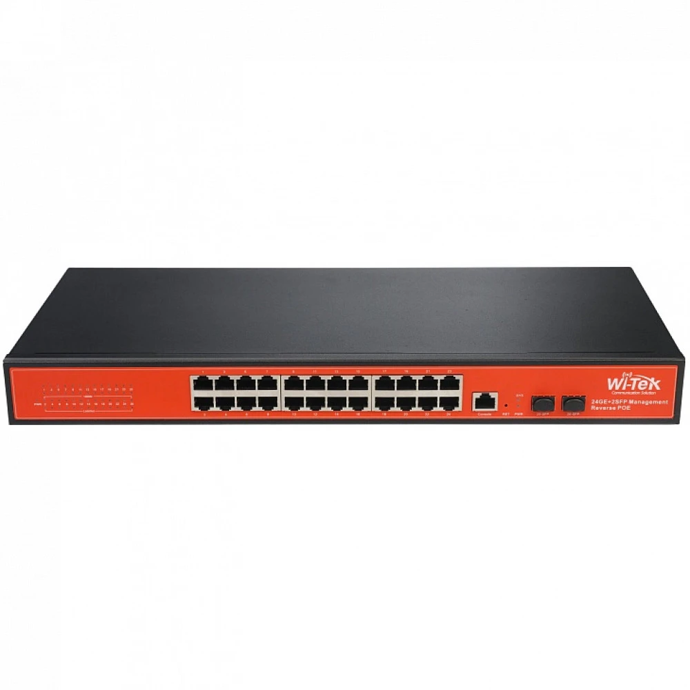 Коммутатор Wi-Tek WI-PMS326GFR 1000 Base-TX (1000 мбит/с), 2 SFP порта