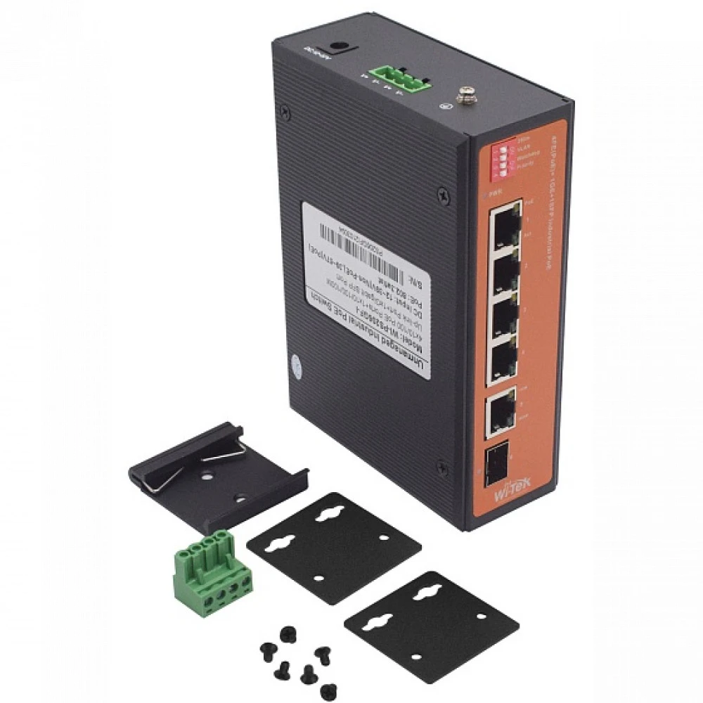 Коммутатор Wi-Tek WI-PS206GF-I 100 Base-TX (100 мбит/с), 1 SFP порт