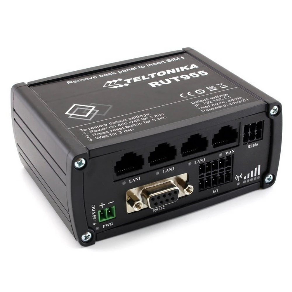 Маршрутизатор TELTONIKA RUT955 RUT9550033B0 10/100 Base-TX (100 мбит/с)