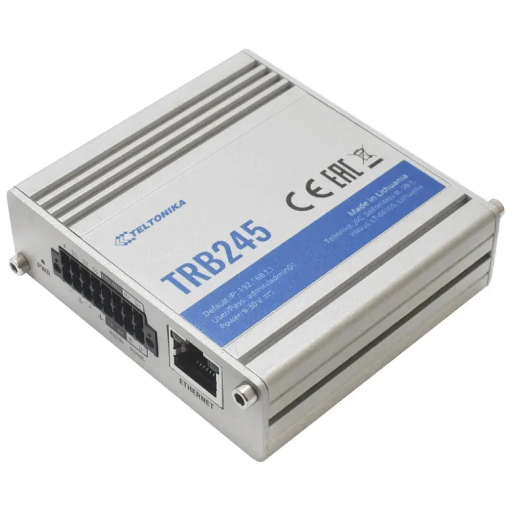 Маршрутизатор TELTONIKA TRB245 LTE шлюз промышленный TRB245000000 10/100 Base-TX (100 мбит/с)