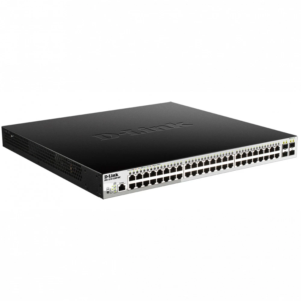Коммутатор D-link DGS-1210-52MP/ME/B2A 1000 Base-TX (1000 мбит/с), 4 SFP порта