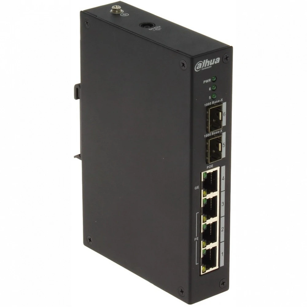 Коммутатор Dahua DH-PFS3206-4P-96 100 Base-TX (100 мбит/с), 2 SFP порта