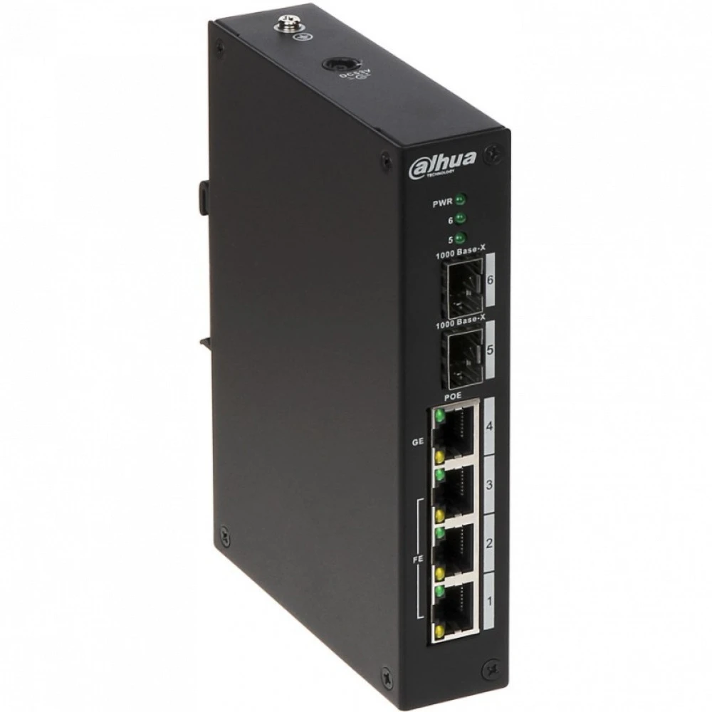 Коммутатор Dahua DH-PFS3206-4P-96 100 Base-TX (100 мбит/с), 2 SFP порта