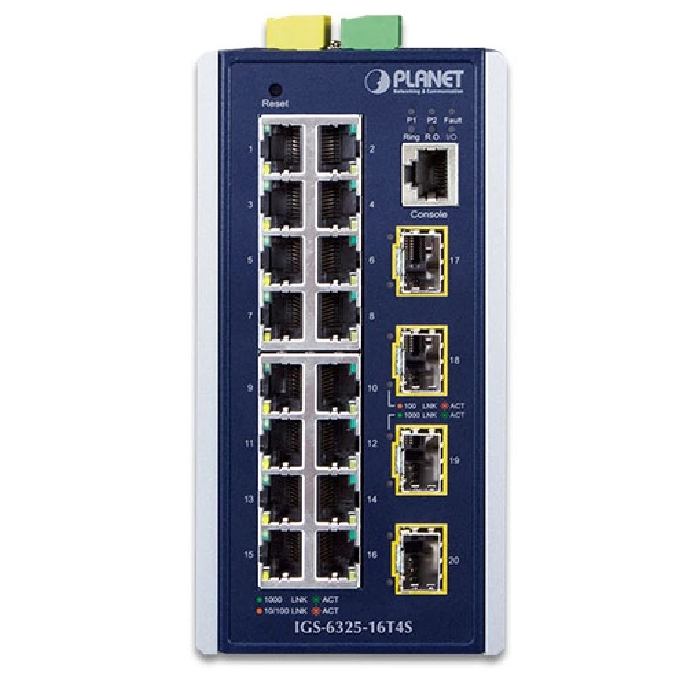 Коммутатор Planet IGS-6325-16T4S 1000 Base-TX (1000 мбит/с), 4 SFP порта